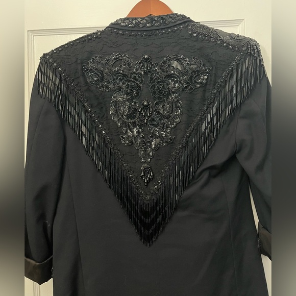 ‼️ONE OF A KIND! Pura Lana Vergine Stunning Embellished Blazer, Bustier and Jean - Picture 10 of 15